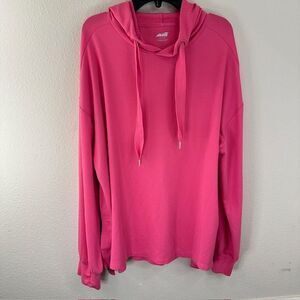 AVIA Activewear Women's Pink Long Sleeve Pullover Hooded Sweatshirt LG (12-14)